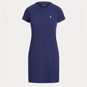56 Ralph Lauren Polo T-Shirt Dress – Size S | Navy | Logo Luxe | Quiet Luxury |